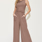 Basic Bae Full Size Ribbed Tank and Wide Leg Pants Set - Enfance-Heureuse