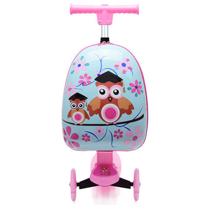 Children's Cute Cartoon Scooter Trolley Case - Enfance-Heureuse