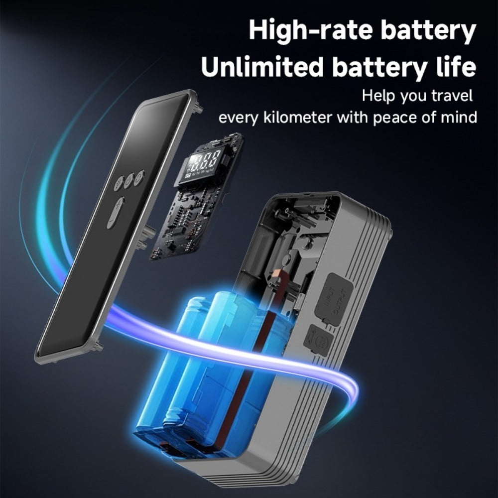 Car Battery Starter With Air Compressor 12V 2000A Car Battery Starter Digital Tire Inflator - Enfance-Heureuse