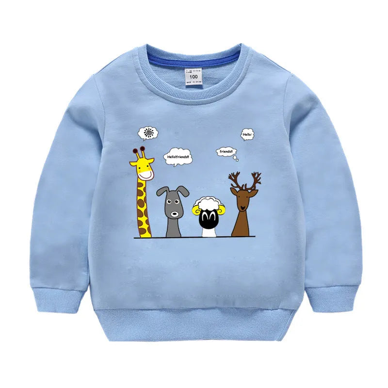 Spring and Autumn Long Sleeve Sweatshirt Baby Cotton Top - Enfance-Heureuse