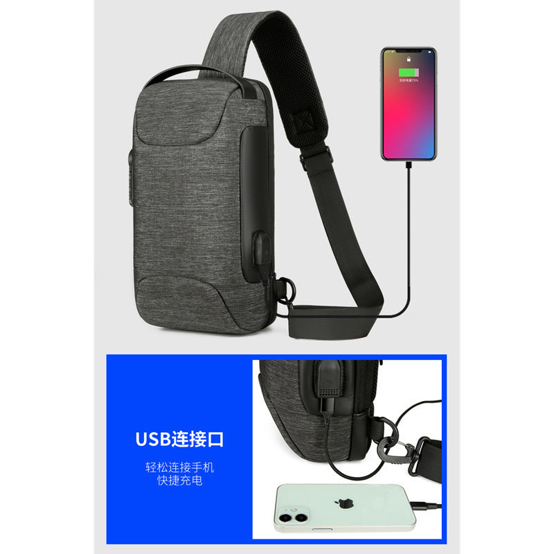 Sling Bag, Waterproof Men's Chest Bag Shoulder Bags Crossbody Sling Backpack For Men - Enfance-Heureuse