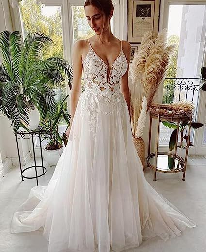 Women's Wedding Dress Lace Strap Backless - Enfance-Heureuse