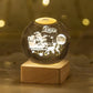 Luminous Starry Sky And Planets Moon Moon Crystal Ball Small Night Lamp Projection Ambience Light Creative Gift New Strange Gift - Enfance-Heureuse