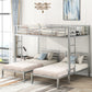 Full Over Twin Twin Size Bunk Bed With Built-in Shelf - Enfance-Heureuse