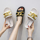 Summer New Style Metal Chain Flat-bottomed Lazy Beach Flip-flop Women - Enfance-Heureuse