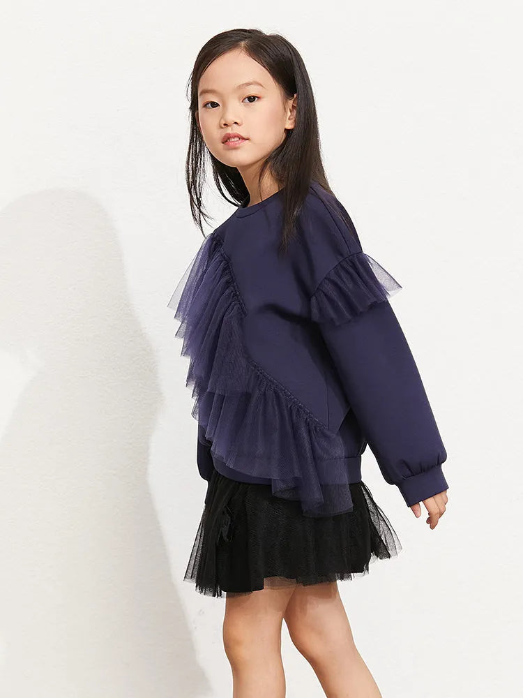 Children's Clothing Girls' Sweatshirt Medium And Large Pullover - Enfance-Heureuse