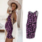 Leopard Dress Summer Sleeveless Pregnant Women - Enfance-Heureuse
