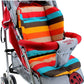 Coussin de siège de poussette pour bébé, tapis en coton, couleur arc-en-ciel, doux et épais, coussin de siège de voiture BB