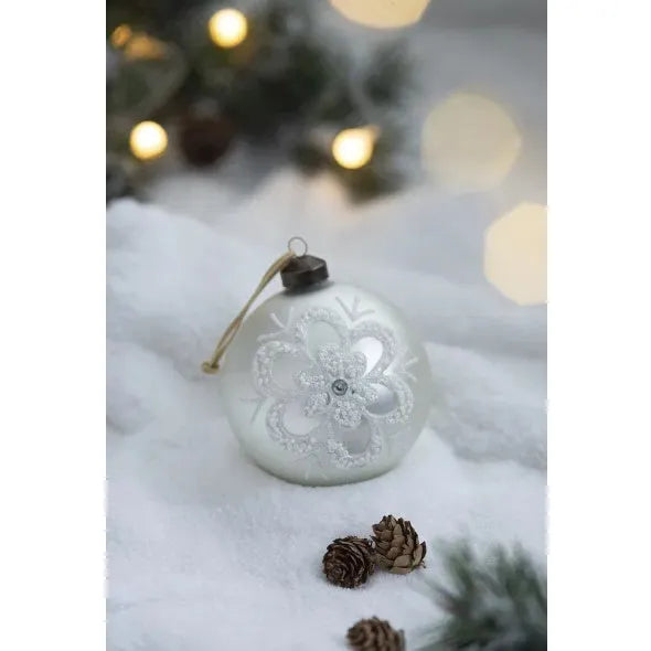 D3.9 Christmas Ball Ornaments, Glass Decorative Hanging Ball Christmas Tree Ornaments For Holiday Party Decorations, Set Of 6 - Enfance-Heureuse