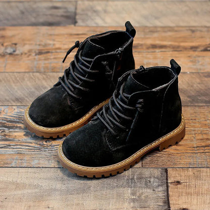 Bottes simples pour garçons Bottes pour enfants Bottes Martin Bottes noires de l'armée Bottes hautes d'été pour grands garçons