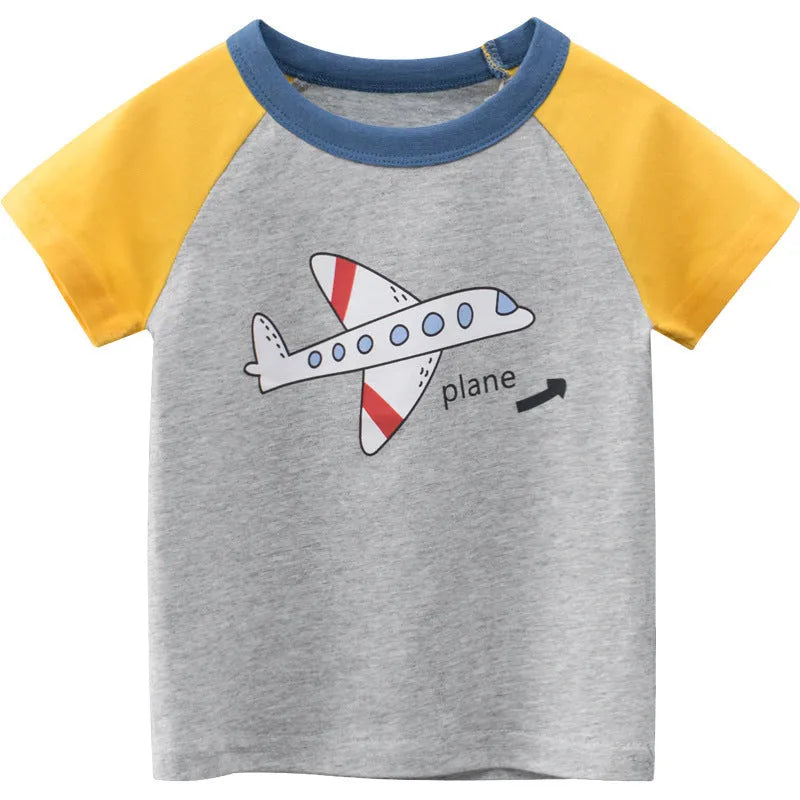 New Children's Clothing Children's Short-Sleeved T-Shirt Boys Half-Sleeved Clothes - Enfance-Heureuse