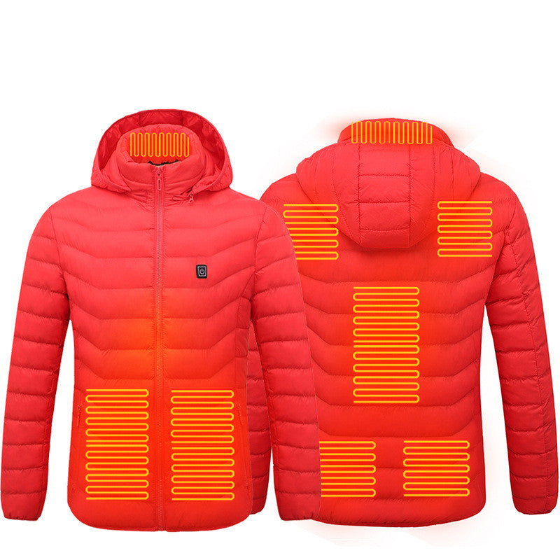 New Heated Jacket Coat USB Electric Jacket Cotton Coat Heater Thermal Clothing Heating Vest Men's Clothes Winter - Enfance-Heureuse
