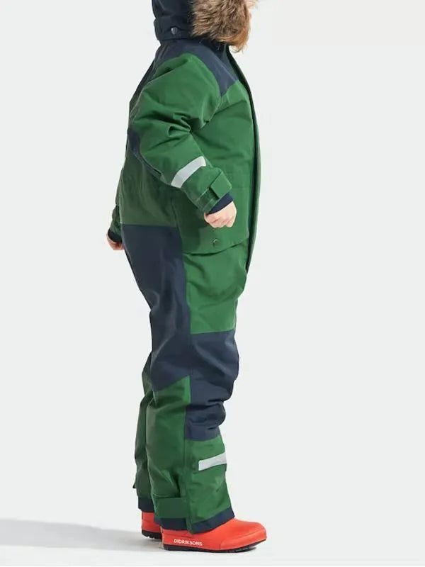 Windproof Waterproof Thickened Luminous Children's One-piece Ski Suit Boys' And Girls' Cotton-padded Clothes - Enfance-Heureuse