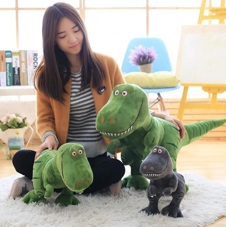 Nouveau Dinosaure En Peluche Jouets Bande Dessinée Tyrannosaurus Mignon Jouet En Peluche Poupées Pour Enfants Enfants Cadeau D'anniversaire - Enfance-Heureuse