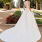 French Retro Lace Advanced Texture Satin Slim Bridal Simple Elegant Trailing Wedding Dress - Enfance-Heureuse