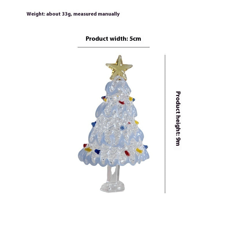 Christmas Gift Colored Glaze Christmas Tree Crafts Small Ornaments - Enfance-Heureuse