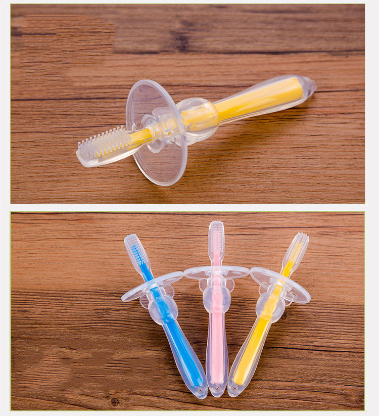 Silicone Baby Toothbrush Kids Teether Training Tool Clear Massager - Enfance-Heureuse
