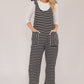 Salopette rayée à col rond et poches Celeste 