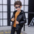 PU Leather Jacket Children's Wear Hooded Padded Coat - Enfance-Heureuse