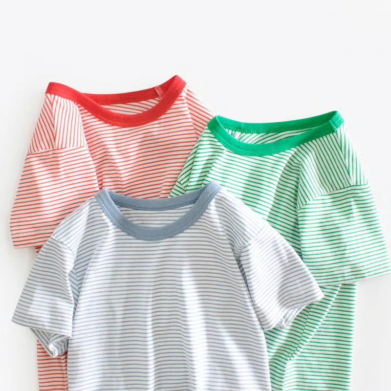 Striped Baby Clothes Bottoming Shirt - Enfance-Heureuse