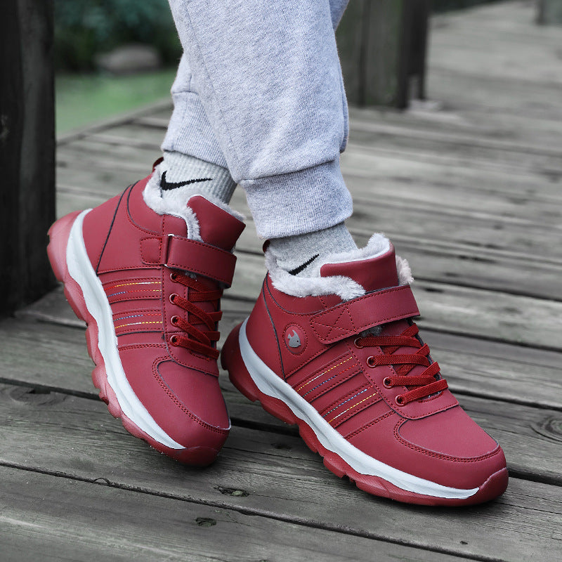 Snow Boots And Fur One-piece Mother Cotton Shoes - Enfance-Heureuse