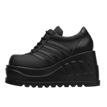 Punk Big Toe Platform Shoes WomenGoth Retro Sponge CakeJK Slope Heel - Enfance-Heureuse