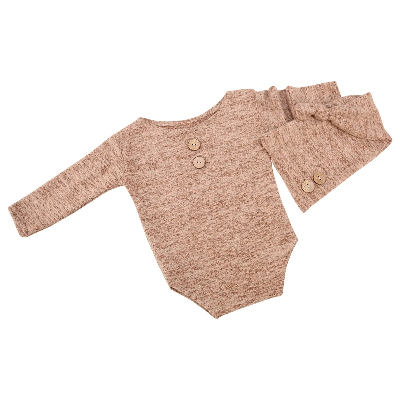 Bébé Photo Vêtements Accessoires Bouton Chapeau Deux Ensembles - Enfance-Heureuse