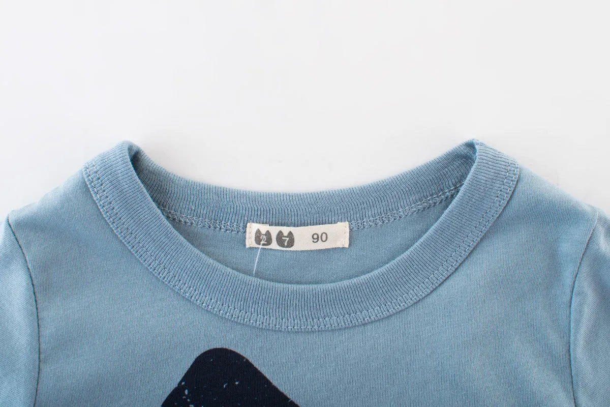 Korean Children's Short Sleeved Boy's T-shirt Baby - Enfance-Heureuse