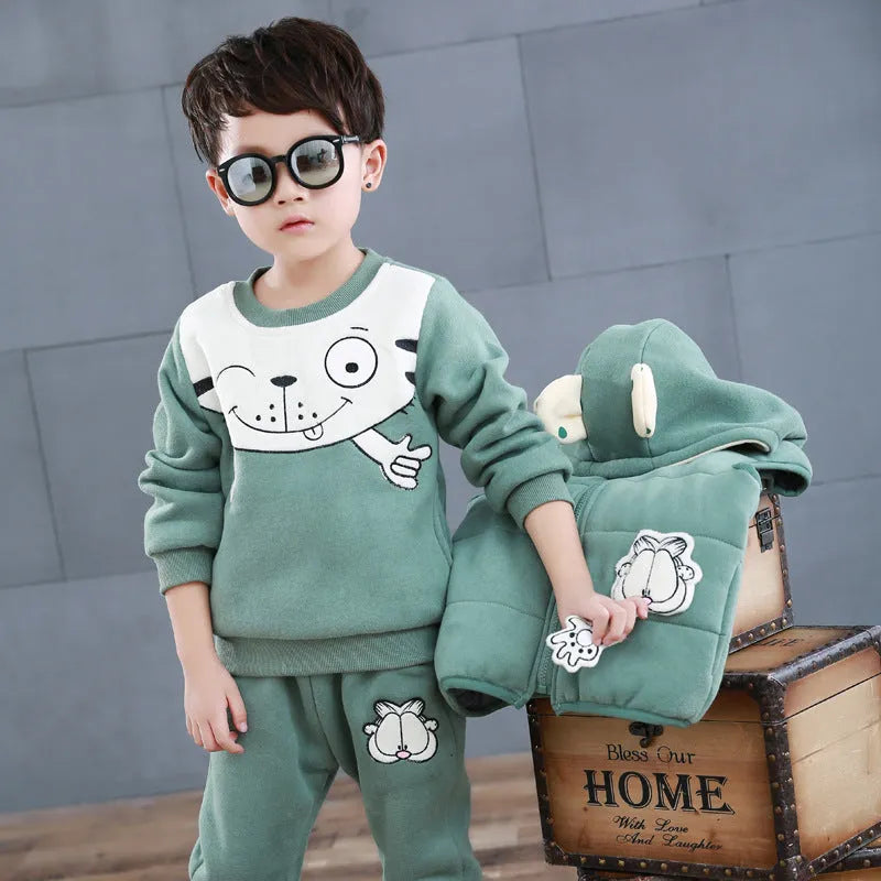 Three-piece fleece sweater - Enfance-Heureuse