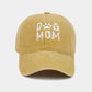 Cotton Worn Looking Washed-out Letter Embroidered Baseball Cap