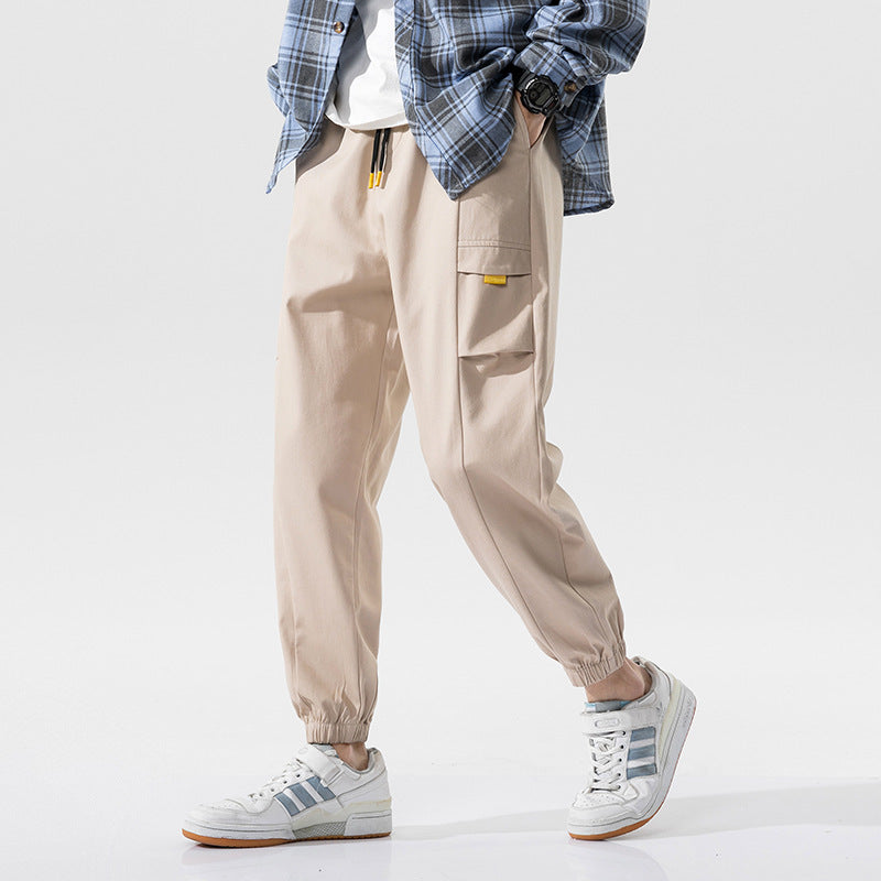 Overalls Mens Trendy Brand Harem Pants Sports Feet Nine-point Beam Feet Casual Pants - Enfance-Heureuse