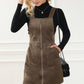 Women's Retro Autumn Solid Color Sleeveless Dress - Enfance-Heureuse
