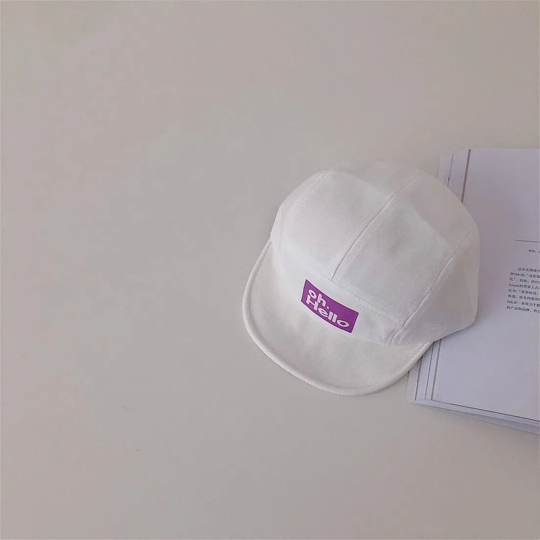 South Korea With The Same Paragraph Pressure Rubber Letters Children's Soft Brim Duck Tongue Hats - Enfance-Heureuse