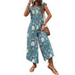 European And American Jumpsuit Printed Wide Leg Jumpsuit - Enfance-Heureuse