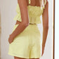 Ruffled Square Neck Cami and Shorts Set - Enfance-Heureuse
