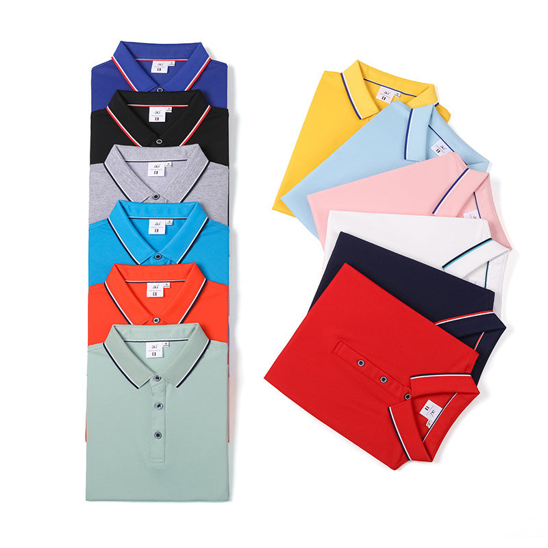 Polo Shirt Custom Lapel Work Clothes Custom Summer Ice Silk Short Sleeve - Enfance-Heureuse