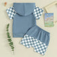 Summer European And American Boys' Plaid Hooded Fleece And Shorts Suit - Enfance-Heureuse