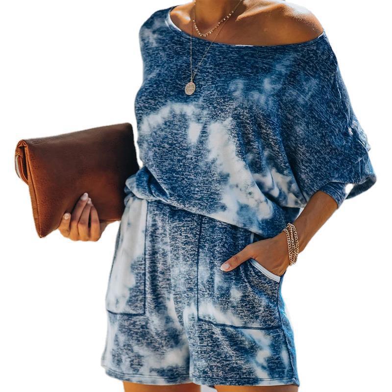 Fashion Printed Round Neck Long Sleeve Casual Suit - Enfance-Heureuse