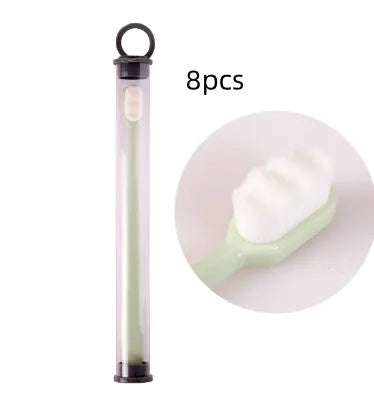 Brosse à dents ultra-fine à poils super doux, brosse de nettoyage en profondeur portable pour outils de soins bucco-dentaires, soins des dents, nettoyage buccal, voyage