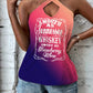 Ladies' Hollowed Out Hanging Neck Cross Printed Casual Camisole Vest - Enfance-Heureuse