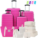 Hardshell Suitcase Set Of 4 Pieces, Light 16 Inches, 20 Inches, 24 Inches, 28 Inches, Luggage Case. - Enfance-Heureuse