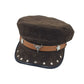 Personality Punk Hip Hop Style Flat-top Wide Brim Peaked Cap