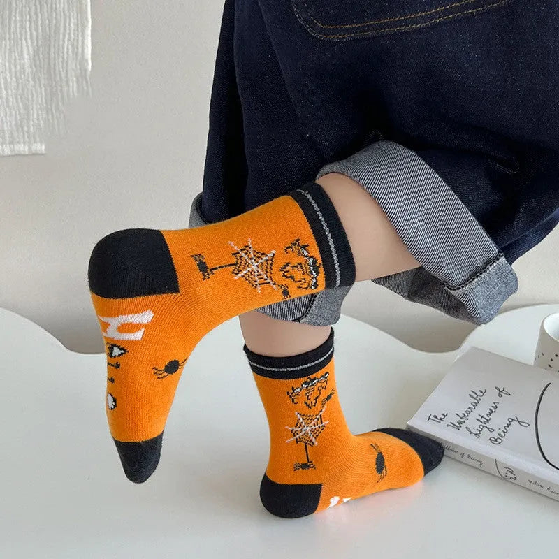 Chaussettes simples de tube d'Halloween à la mode pour enfants - Enfance-Heureuse
