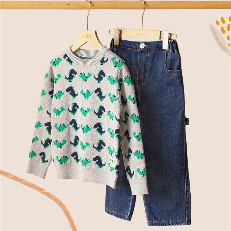 Pulls en tricot pour garçons Pulls à motifs pour filles Pulls en coton pour bébé