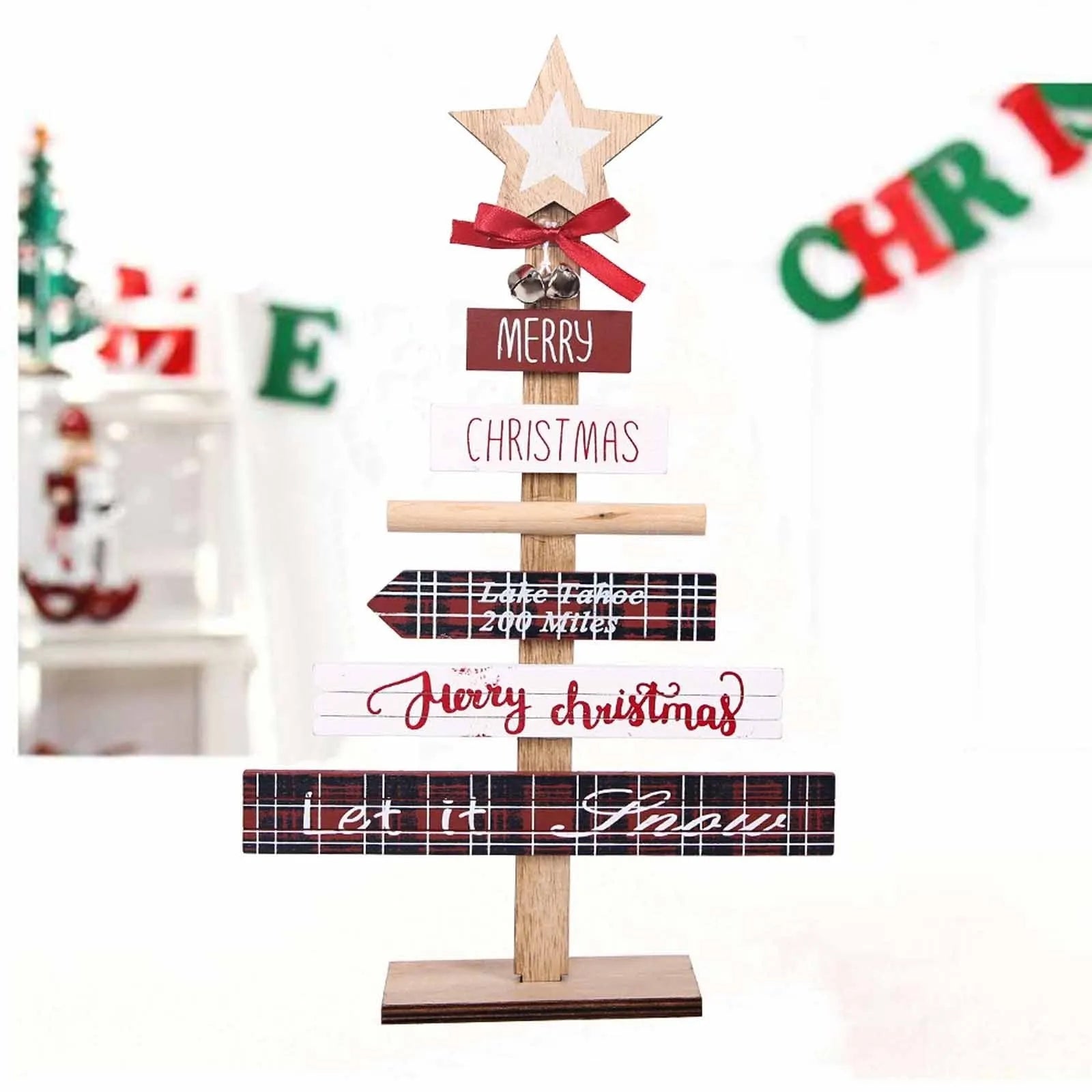 Christmas decorations with English letters - Enfance-Heureuse