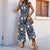 European And American Jumpsuit Printed Wide Leg Jumpsuit