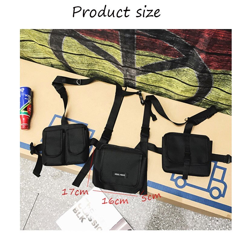 Men Tactical Shoulder Bag Men Tactical Waist Bag Boy Streetwear Functional Waist Packs Waistcoat Male Hip hop Chest Bags 030266 - Enfance-Heureuse