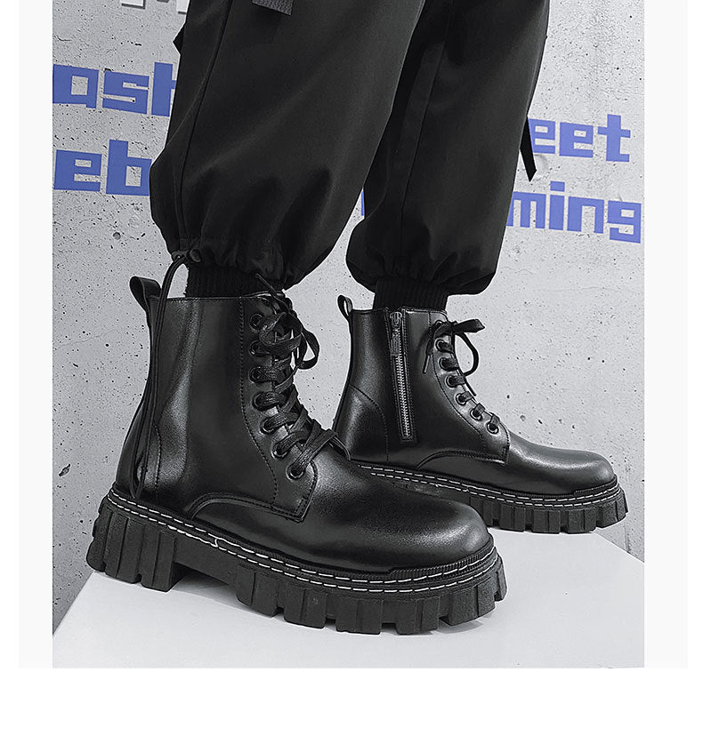 Martin Boots Men's British Style Side Zipper - Enfance-Heureuse