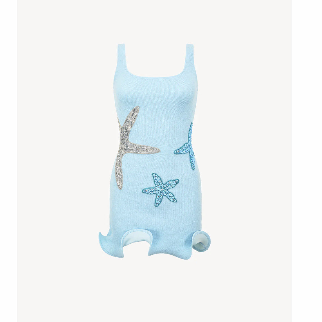 Pure Desire Starfish Embroidery Design Dress Wooden Ear - Enfance-Heureuse