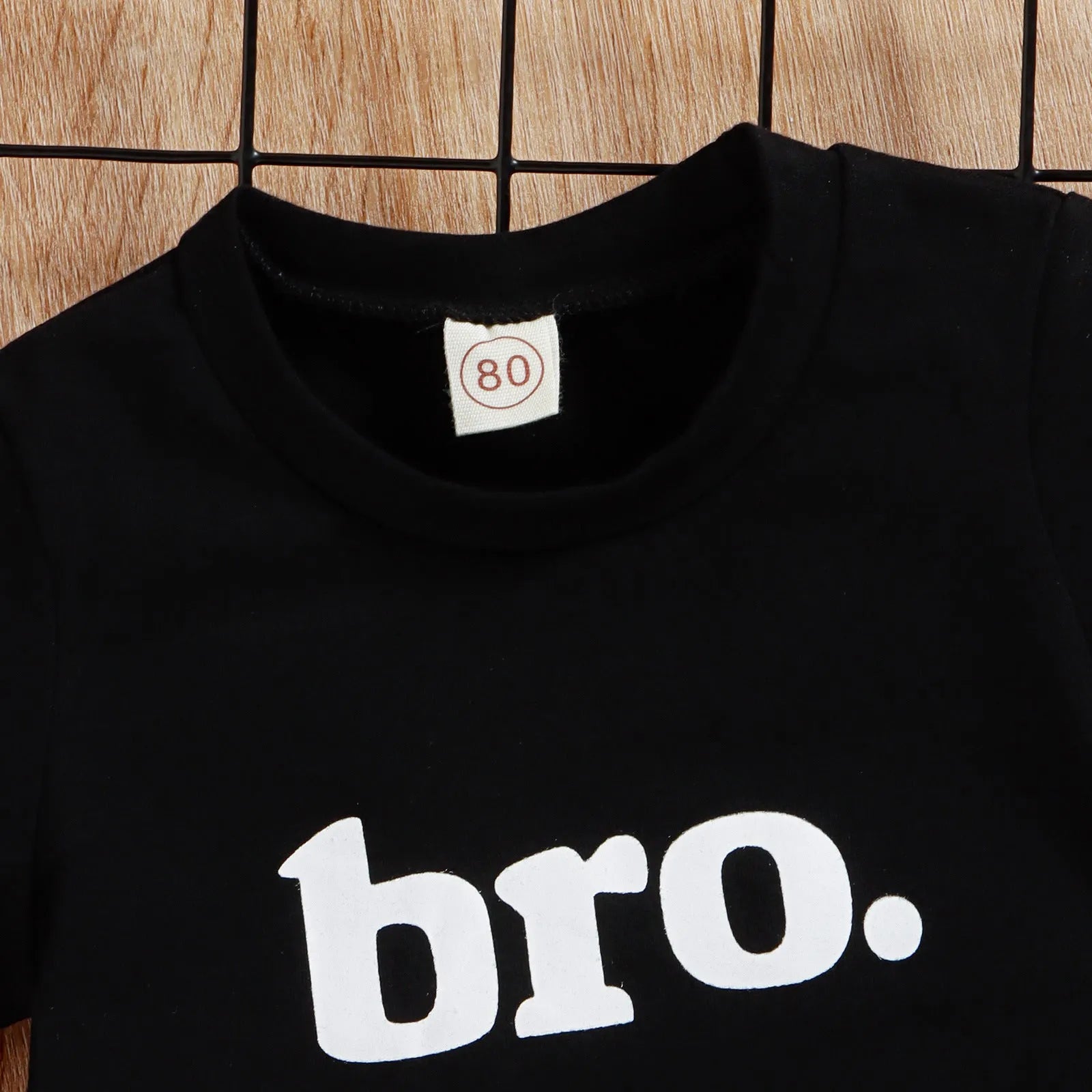 Round Neck Letter Short Sleeve Top Cargo Boys Suit - Enfance-Heureuse